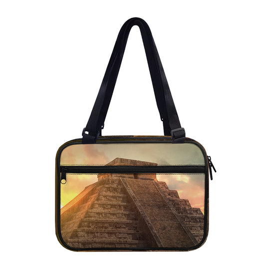 Mayan Pyramid Print Double Strap Bible Bag