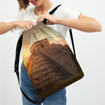 Mayan Pyramid Print Drawstring Backpack