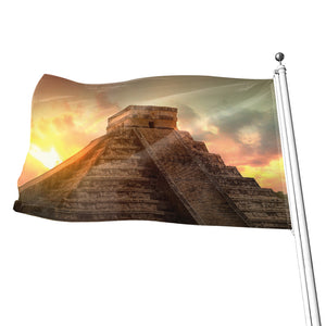 Mayan Pyramid Print Flag