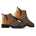 Mayan Pyramid Print Flat Ankle Boots