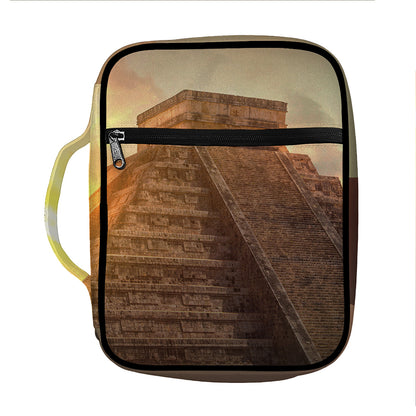 Mayan Pyramid Print Front Pocket Bible Bag