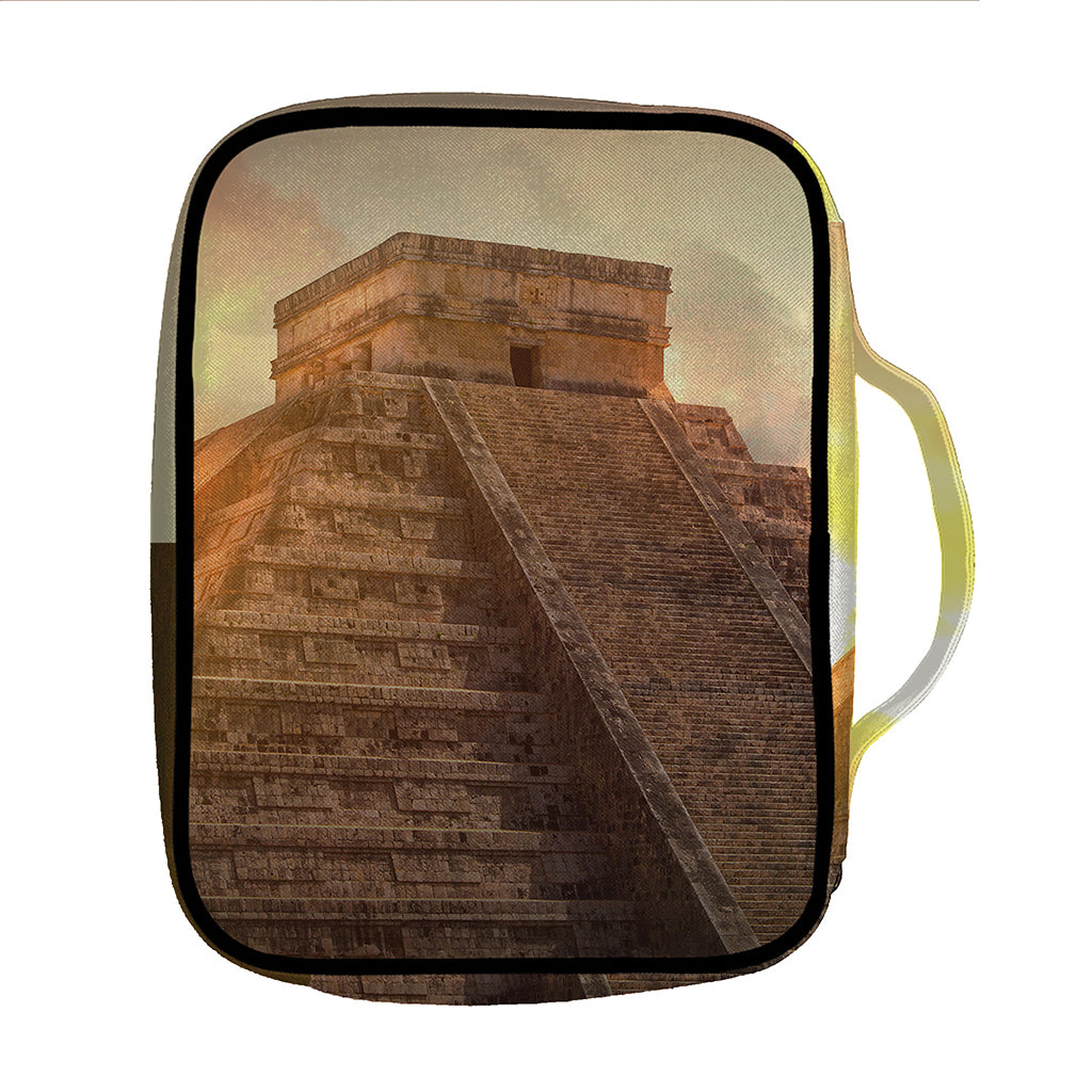 Mayan Pyramid Print Front Pocket Bible Bag