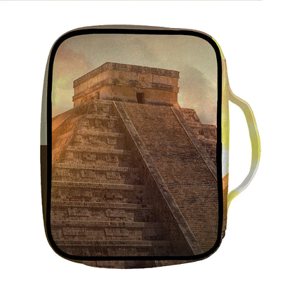 Mayan Pyramid Print Front Pocket Bible Bag