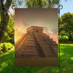 Mayan Pyramid Print Garden Flag