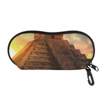 Mayan Pyramid Print Glasses Case