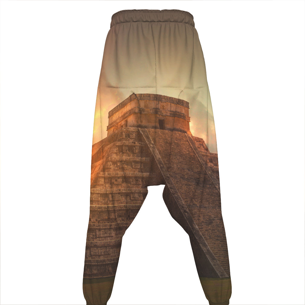 Mayan Pyramid Print Hammer Pants