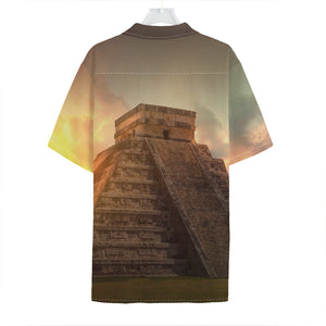 Mayan Pyramid Print Hawaiian Shirt