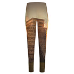 Mayan Pyramid Print High-Waisted Pocket Leggings