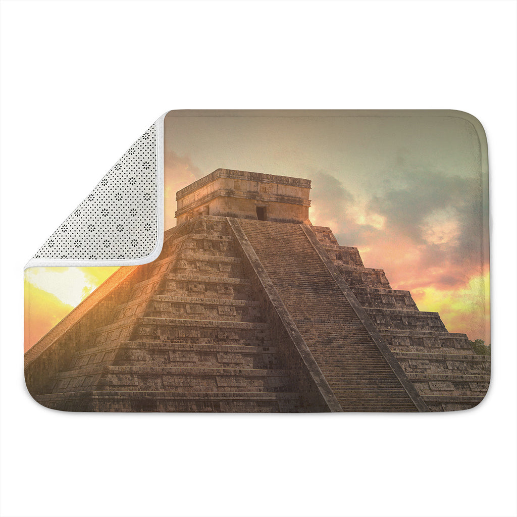 Mayan Pyramid Print Indoor Door Mat