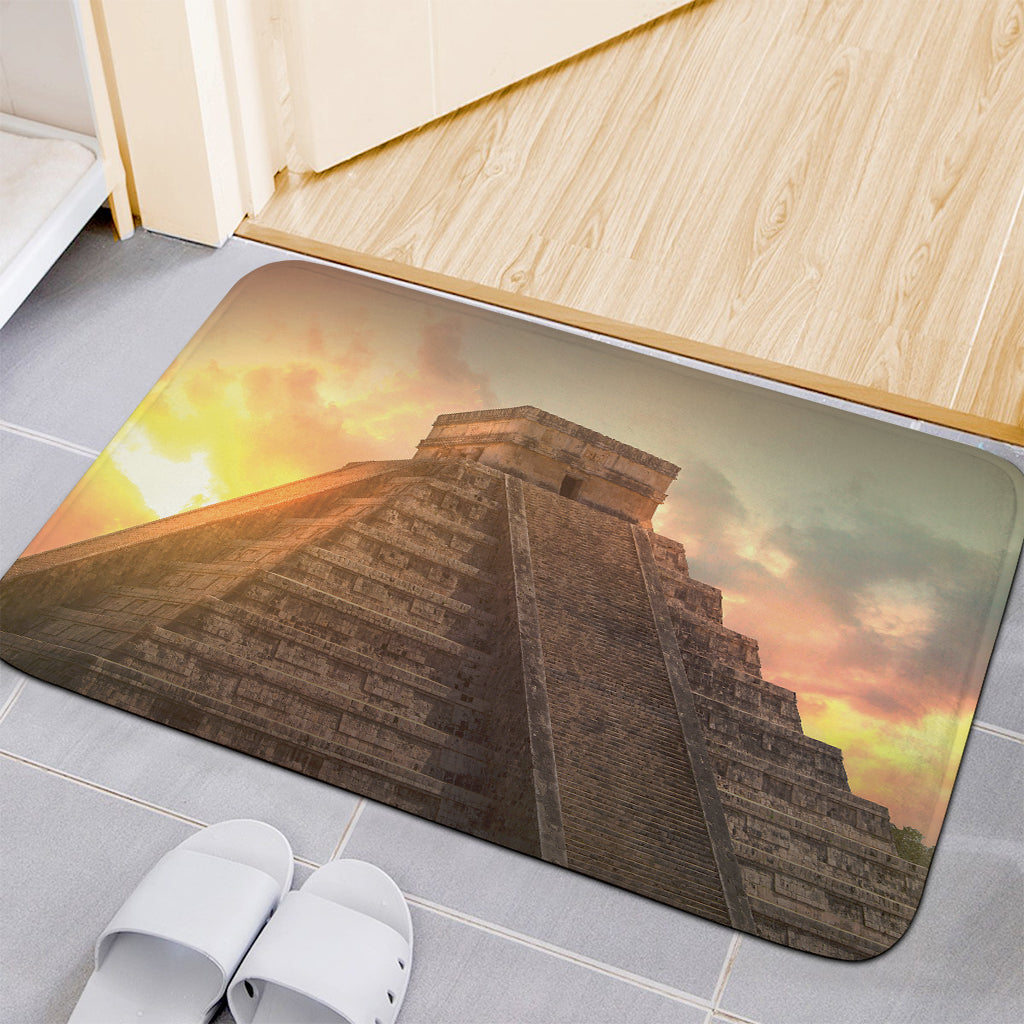Mayan Pyramid Print Indoor Door Mat
