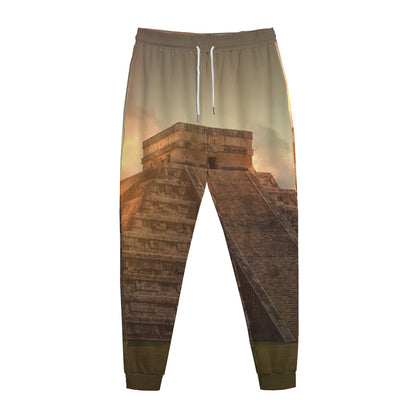Mayan Pyramid Print Jogger Pants