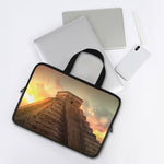 Mayan Pyramid Print Laptop Sleeve With Handle
