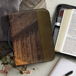 Mayan Pyramid Print Leather Bible Cover