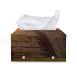 Mayan Pyramid Print Leather Tissue Box Cover