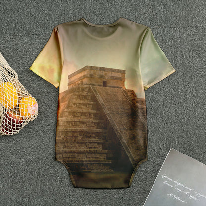 Mayan Pyramid Print Men's Bodysuit