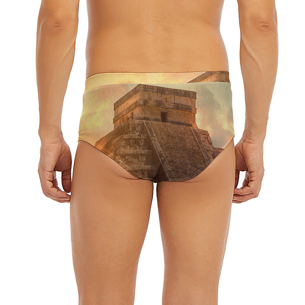 Mayan Pyramid Print Men's Briefs