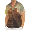 Mayan Pyramid Print Men's Deep V-Neck Shirt