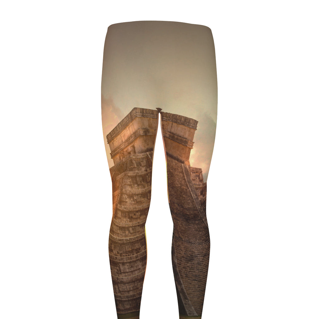 Mayan Pyramid Print Men's leggings