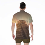 Mayan Pyramid Print Men's Rompers