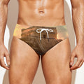 Mayan Pyramid Print Men's Swim Briefs
