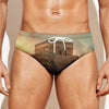 Mayan Pyramid Print Men's Swim Briefs