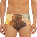 Mayan Pyramid Print Men's Triangle Swim Briefs