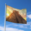 Mayan Pyramid Print Polyester Flag