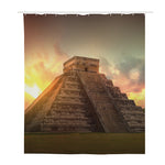 Mayan Pyramid Print Polyester Shower Curtain