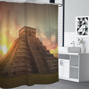 Mayan Pyramid Print Premium Shower Curtain