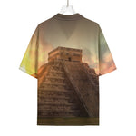 Mayan Pyramid Print Rayon Hawaiian Shirt