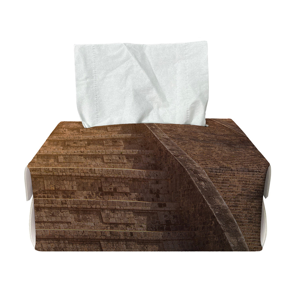 Mayan Pyramid Print Rectangle Tissue Box Cover