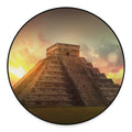 Mayan Pyramid Print Round Floor Mat