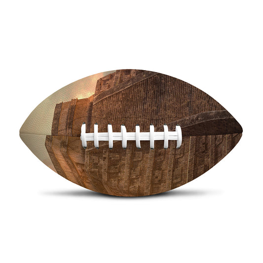 Mayan Pyramid Print Rugby Ball