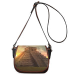 Mayan Pyramid Print Saddle Bag