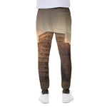 Mayan Pyramid Print Scuba Joggers