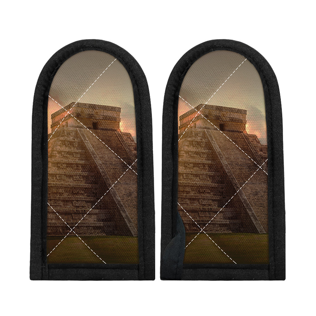 Mayan Pyramid Print Skillet Handle Cover