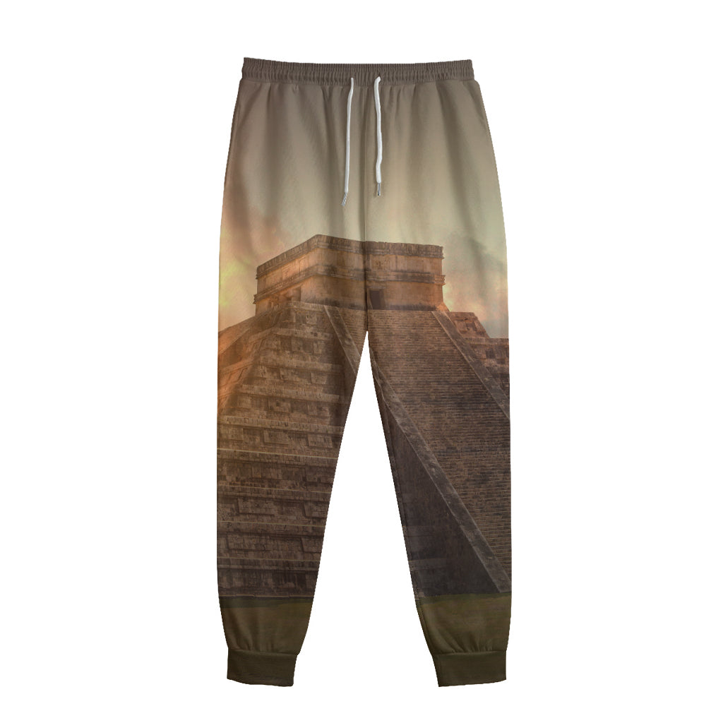 Mayan Pyramid Print Sweatpants