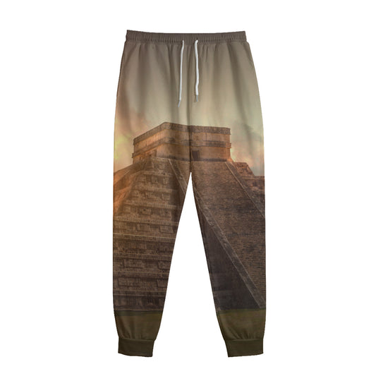 Mayan Pyramid Print Sweatpants