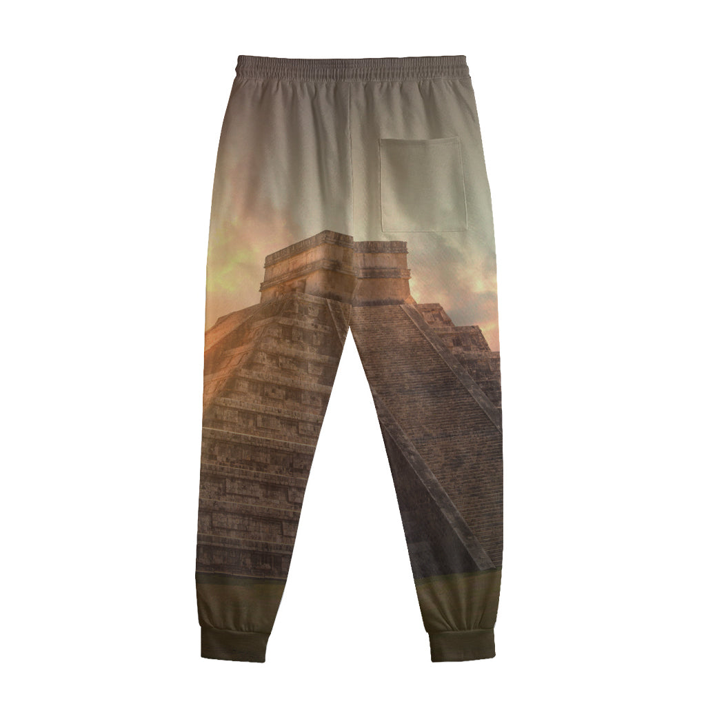 Mayan Pyramid Print Sweatpants