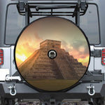 Mayan Pyramid Print Tire Cover With Camera Hole