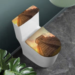Mayan Pyramid Print Toilet Lid And Tank Cover Set