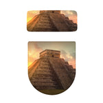 Mayan Pyramid Print Toilet Lid And Tank Cover Set