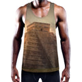 Mayan Pyramid Print Men's Workout Tank Top