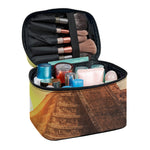 Mayan Pyramid Print Travel Makeup Bag