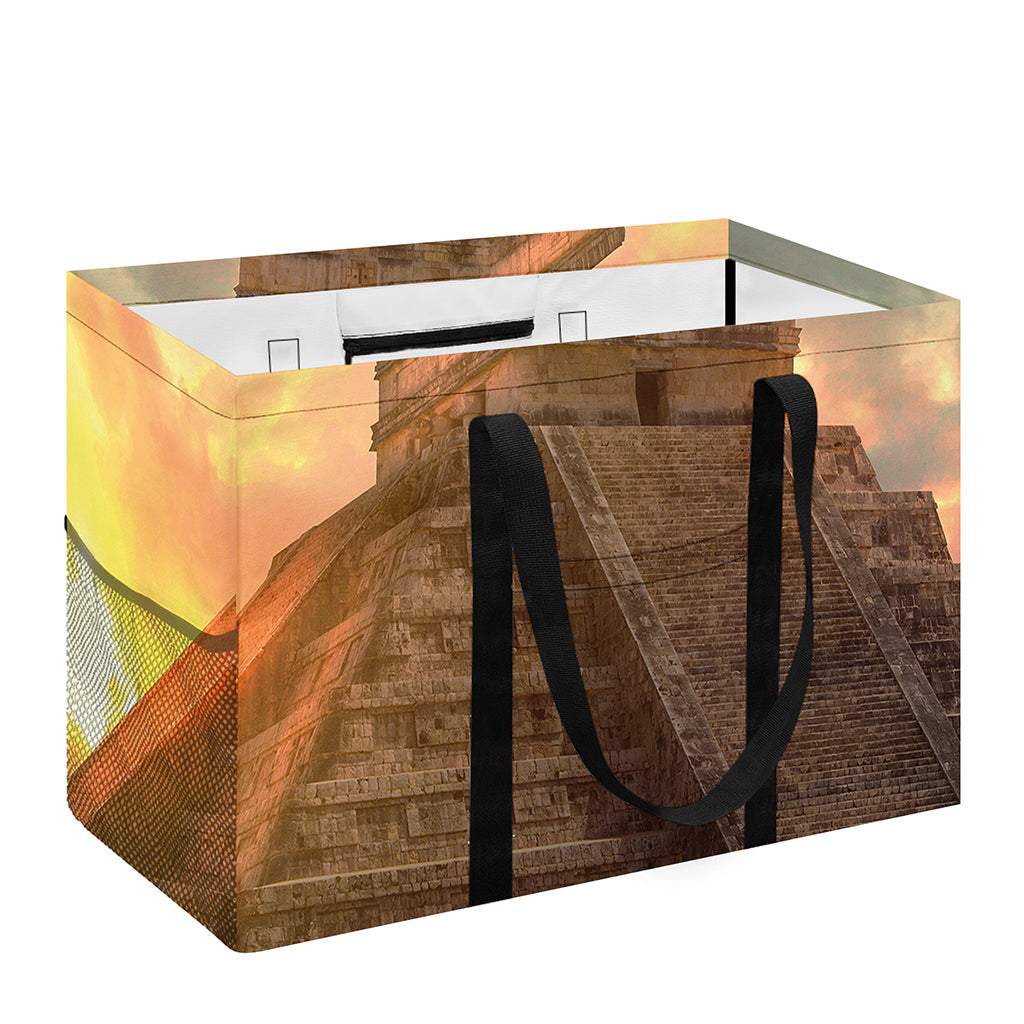 Mayan Pyramid Print Utility Tote Bag
