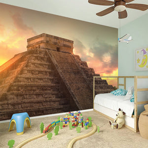 Mayan Pyramid Print Wall Sticker