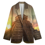 Mayan Pyramid Print Women's Blazer