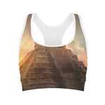 Mayan Pyramid Print Women's Sports Bra