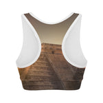 Mayan Pyramid Print Women's Sports Bra