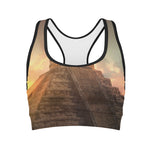 Mayan Pyramid Print Women's Sports Bra